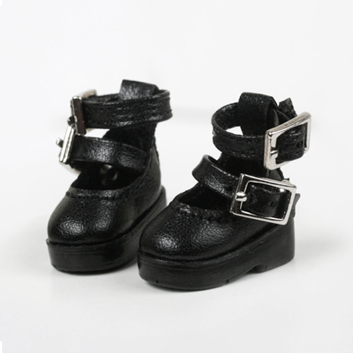 Two buckle Mary jane(Black) -For Yellow