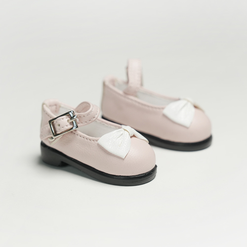 White Ribbon Shoes (Beige)-for Lime